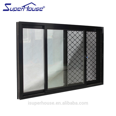 high security AS2047 standard single pane sliding windows with double glass on China WDMA