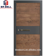 hot sale walnut latest design main solid teak wood sliding door with high quality on China WDMA