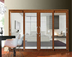hurricane proof impact soundproof tempered multi sliding glass door with blinds on China WDMA