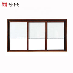hurricane proof impact soundproof tempered multi sliding glass door with blinds on China WDMA