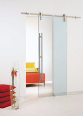 interior glass insulated sliding barn door track roller hardwares system on China WDMA