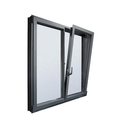 kerala house main door window grill aluminum tilt turn glass window bronze color on China WDMA