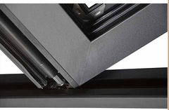 latest modern design black powder coating color double glass aluminium folding window bifold windows for residential house