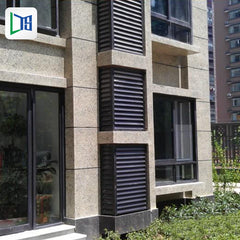 louvers for window frame aluminum horizontal blade sun shade building louvers aluminum facade louver on China WDMA