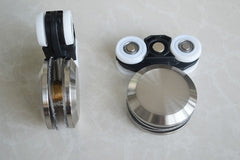 luxury Metal hardware sliding glass door roller for Office hotel home Surface treatment of various color with kinds of Material on China WDMA