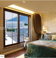 manufacturer horizontal glass color section detail aluminium frame fixed sliding window on China WDMA