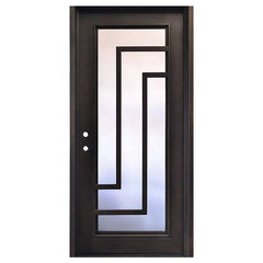 material framed aluminum frame triple glazed sliding black iron glass doors cast entry wood door with iron on China WDMA