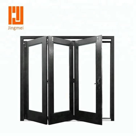 multi panels aluminum exterior bi folding patio doors on China WDMA