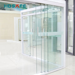 new design tempered soft closing frameless sliding glass door hardware system on China WDMA