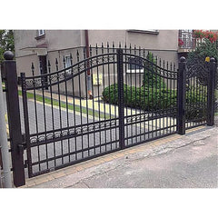 online wholesale full arched exterior screen american single rod iron front entry doors project small on China WDMA