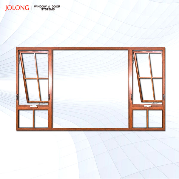 residential AS2047 Aluminum awning window thermal break with wood grain surface on China WDMA