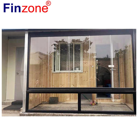 residential frameless sliding glass folding doors with high quality free open on China WDMA