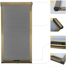retractable roller mosquito net fly screen window on China WDMA
