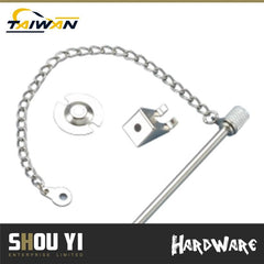 satin Nickel us15 steel sliding window lock door chain locks on China WDMA