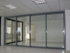 sliding glass door 80" x 90" / USA market double glazed lowes prices patio 3 panels sliding glass doors on China WDMA