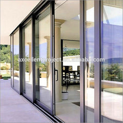 space saving aluminium profile sliding window 3 panel sliding door folding door on China WDMA