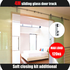 stainless steel 304 double exterior frameless glass sliding door roller track systems on China WDMA