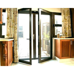 standard commercial double glass french casement door Aluminum alloy frame Hinged doors for Bathroom Toilet on China WDMA