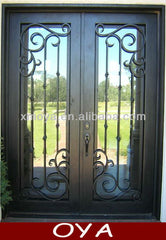 three panel sliding glass door leaded glass french doors metal door on China WDMA