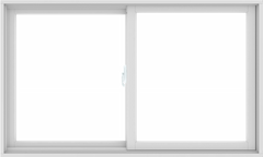 WDMA 60X36 (59.5 x 35.5 inch) White uPVC/Vinyl Sliding Window without Grids Interior