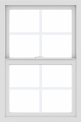 WDMA 24x36 (23.5 x 35.5 inch) White aluminum Single and Double Hung Window with Colonial Grilles
