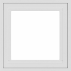 WDMA 24x24 (23.5 x 23.5 inch) White uPVC/Vinyl Crank out Awning Window without grids exterior