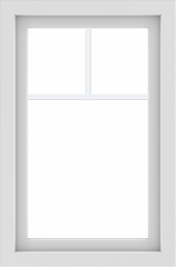 WDMA 24x36 (23.5 x 35.5 inch) White uPVC/Vinyl Picture Window with Fractional Grilles