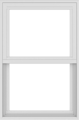 WDMA 24x36 (23.5 x 35.5 inch) White aluminum Single and Double Hung Window without grids exterior