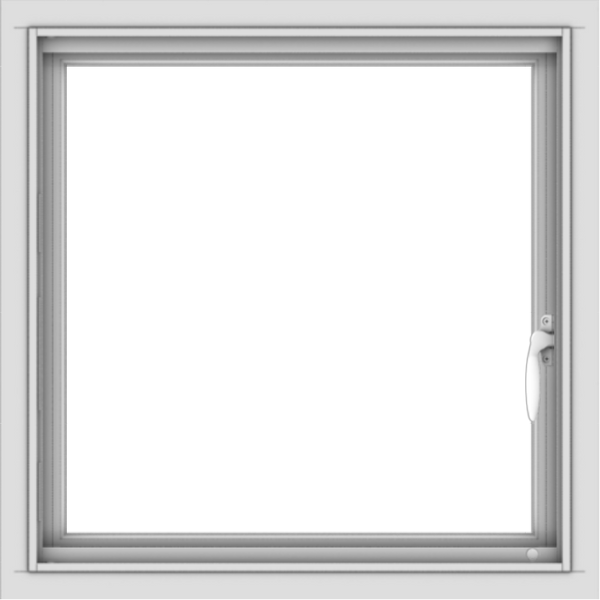 WDMA 24x24 (23.5 x 23.5 inch) White uPVC/Vinyl Push out Casement Window without Grids Interior