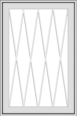 WDMA 24x36 (23.5 x 35.5 inch) black uPVC/Vinyl Push out Awning Window with Diamond Grids Interior