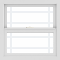 WDMA 24x24 (23.5 x 23.5 inch) White Aluminum Single and Double Hung Window with Prairie Grilles