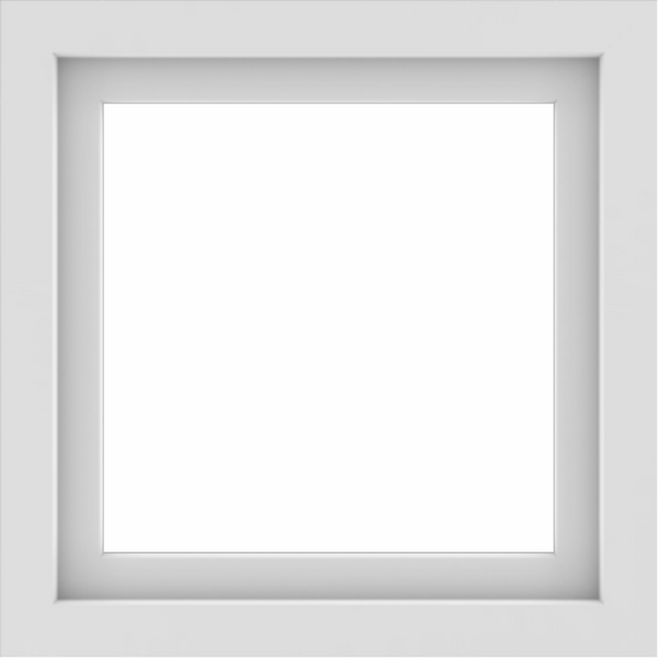 WDMA 24x24 (23.5 x 23.5 inch) White uPVC/Vinyl Picture Window without Grids Interior