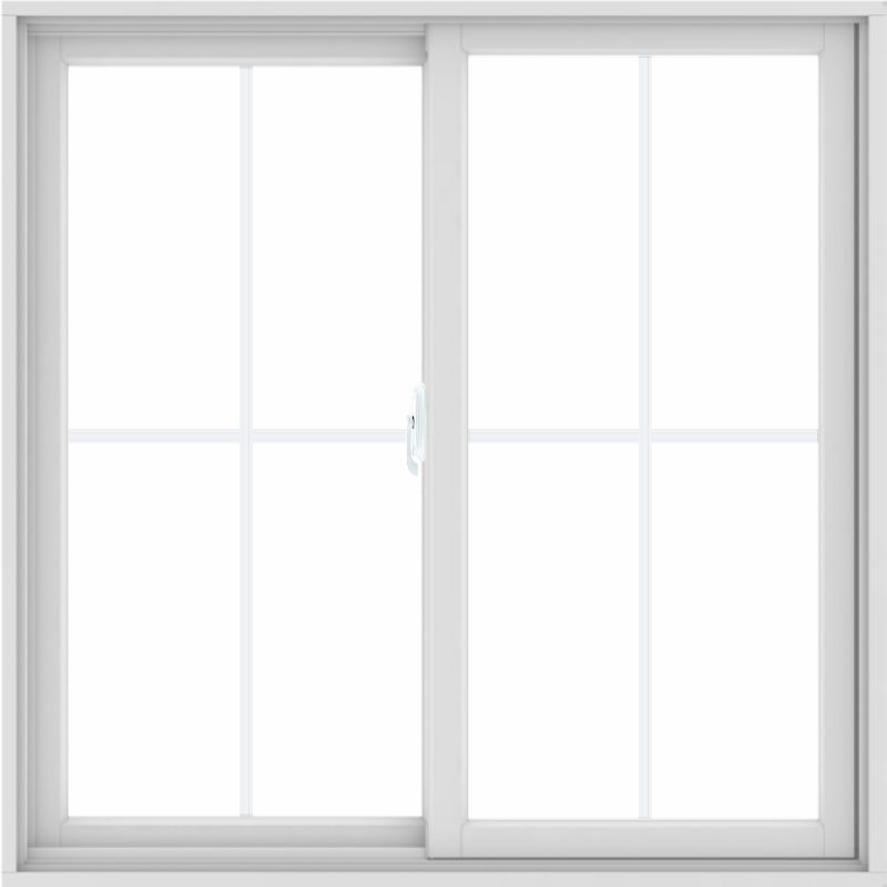 WDMA 48X48 (47.5 x 47.5 inch) White uPVC/Vinyl Sliding Window without ...