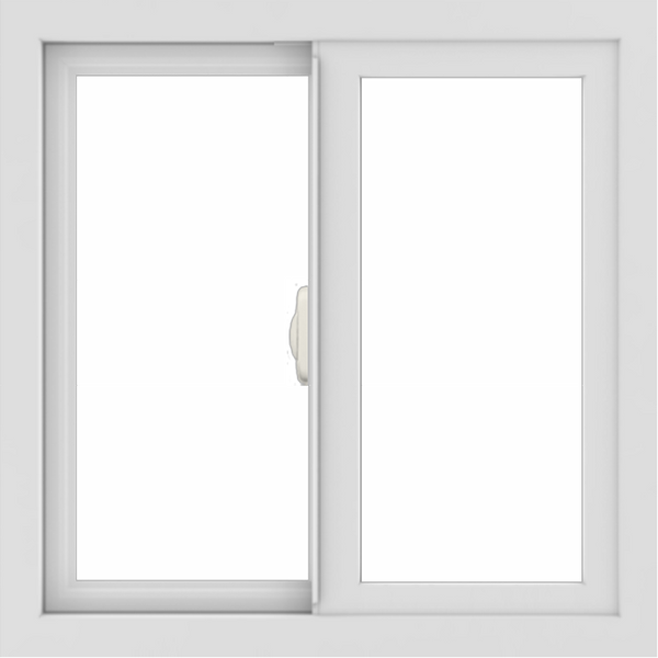 WDMA 24x24 (23.5 x 23.5 inch) White Aluminum Slide Window without Grids Interior