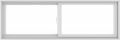 WDMA 72X24 (71.5 x 23.5 inch) White uPVC/Vinyl Sliding Window without Grids Interior