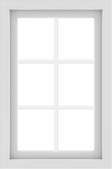 WDMA 24x36 (23.5 x 35.5 inch) White aluminum Picture Window with Colonial Grilles