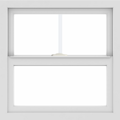 WDMA 24x24 (23.5 x 23.5 inch) White Aluminum Single and Double Hung Window with Fractional Grilles