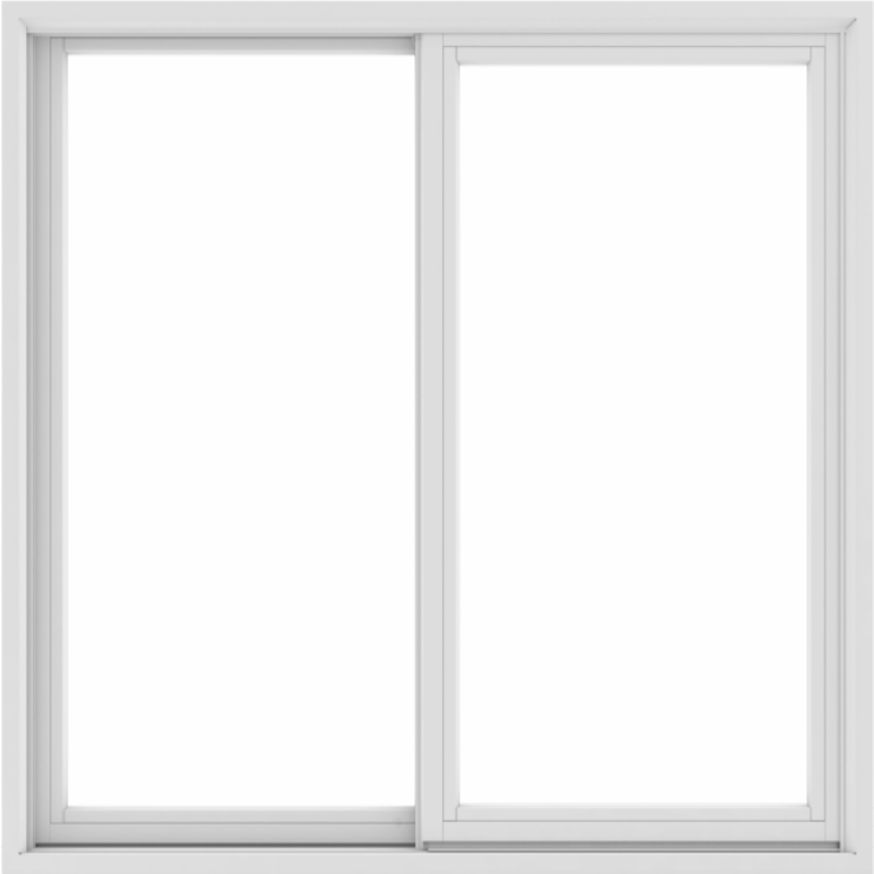 WDMA 46X46 (45 x 45 inch) White uPVC/Vinyl Sliding Window without Grid ...