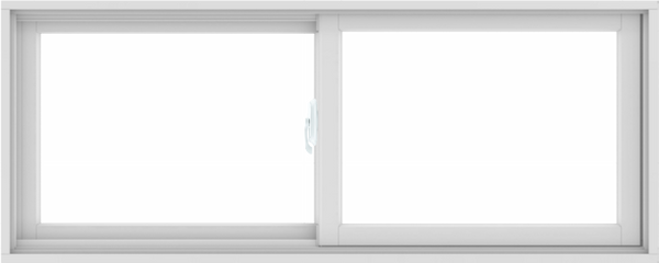 WDMA 60X24 (59.5 x 23.5 inch) White uPVC/Vinyl Sliding Window without Grids Interior