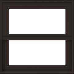 WDMA 24x24 (23.5 x 23.5 inch) Dark Bronze Aluminum Single and Double Hung Window without grids exterior