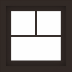 WDMA 24x24 (23.5 x 23.5 inch) Dark Bronze Aluminum Picture Window with Fractional Grilles