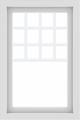 WDMA 24x36 (23.5 x 35.5 inch) White uPVC/Vinyl Picture Window with Top Colonial Grids