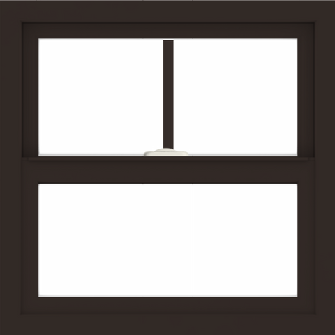 WDMA 24x24 (23.5 x 23.5 inch) Dark Bronze Aluminum Single and Double Hung Window with Top Colonial Grids