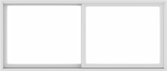 WDMA 84X36 (83.5 x 35.5 inch) White uPVC/Vinyl Sliding Window without Grids Exterior