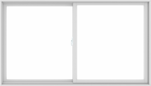 WDMA 84X48 (83.5 x 47.5 inch) White uPVC/Vinyl Sliding Window without Grids Interior