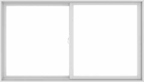 WDMA 84X48 (83.5 x 47.5 inch) White uPVC/Vinyl Sliding Window without Grids Interior