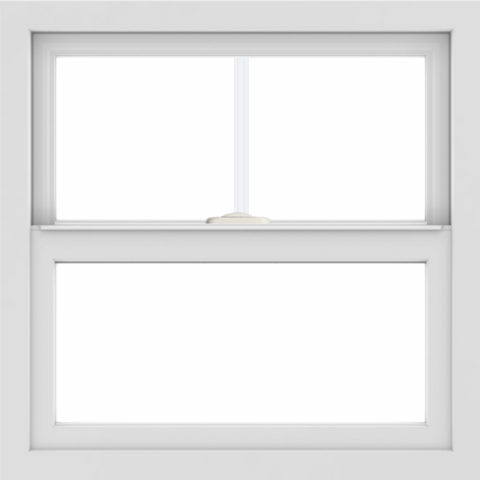 WDMA 24x24 (23.5 x 23.5 inch) White uPVC/Vinyl Single and Double Hung Window with Top Colonial Grids