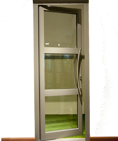 used exterior casement swing aluminum alloy hinges tempered glass design single leaf entry french door on China WDMA