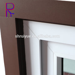 vinyl double glass reception sliding windows pvc lowes with mosquito net frame on China WDMA