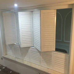 wall decorative accordion shutter windows bi fold plantation shutter doors on China WDMA